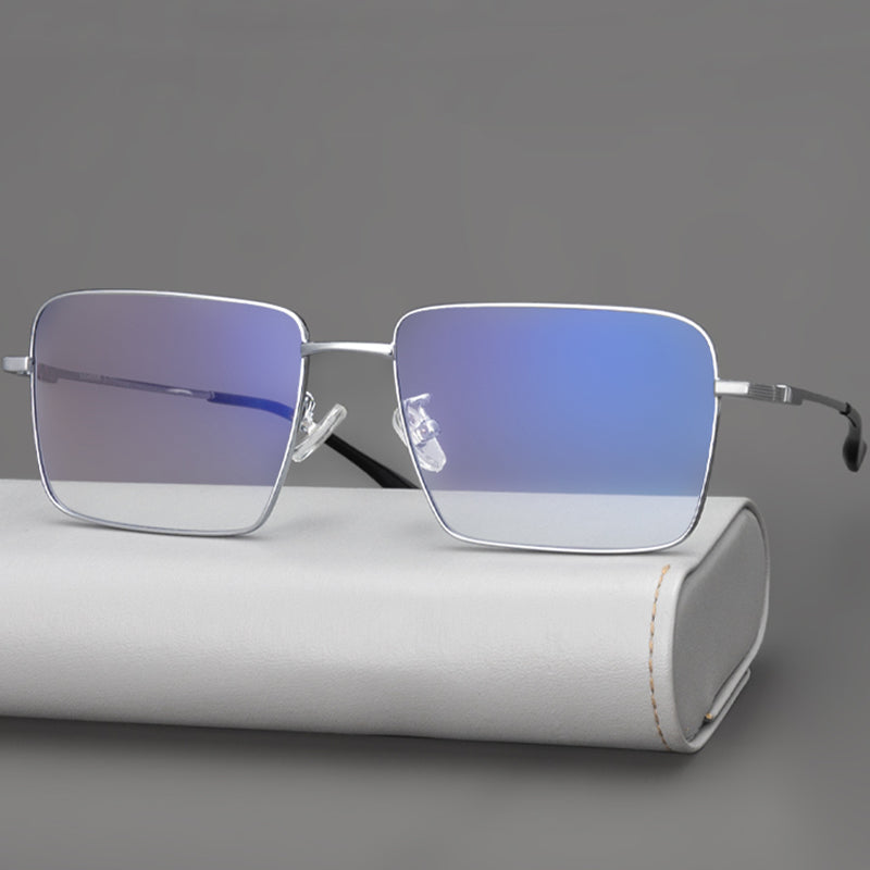 Rechteckige Brillen EF1003 - Weite Fassungen für Männer mit größeren Köpfen