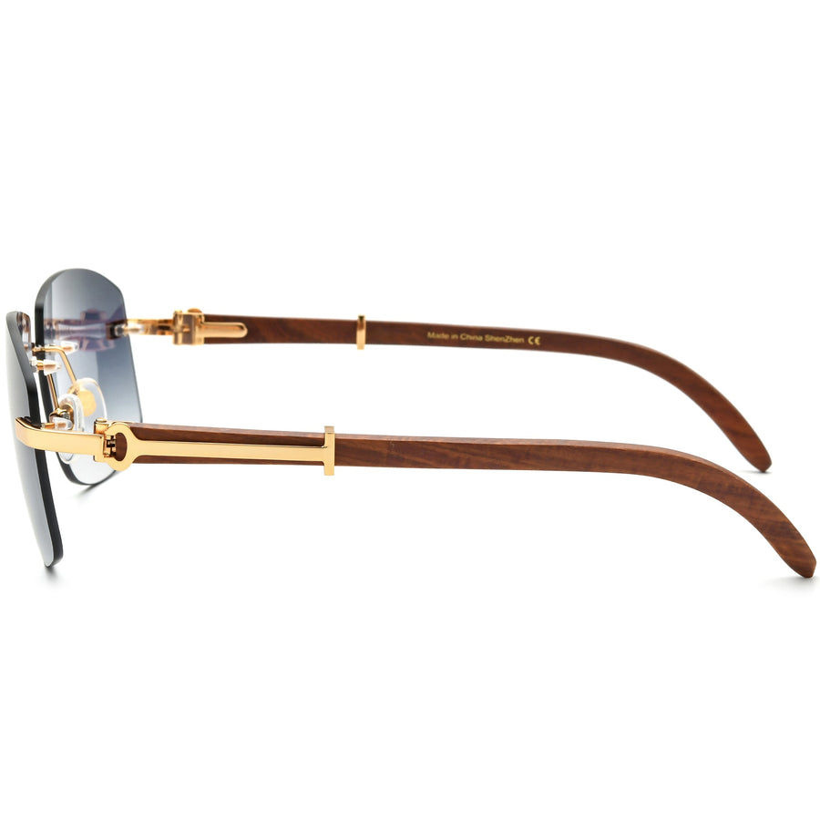 Büffelhorn Quadratische Sonnenbrillen BRS1007
