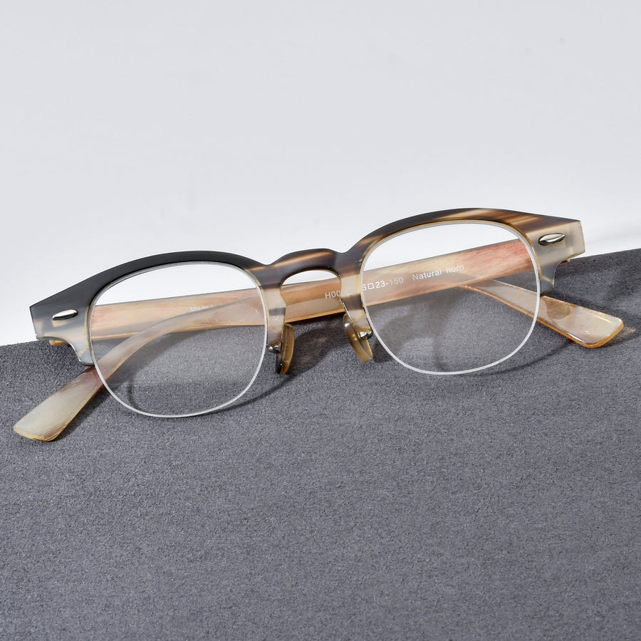 Büffelhorn Quadratische Brillen A1997