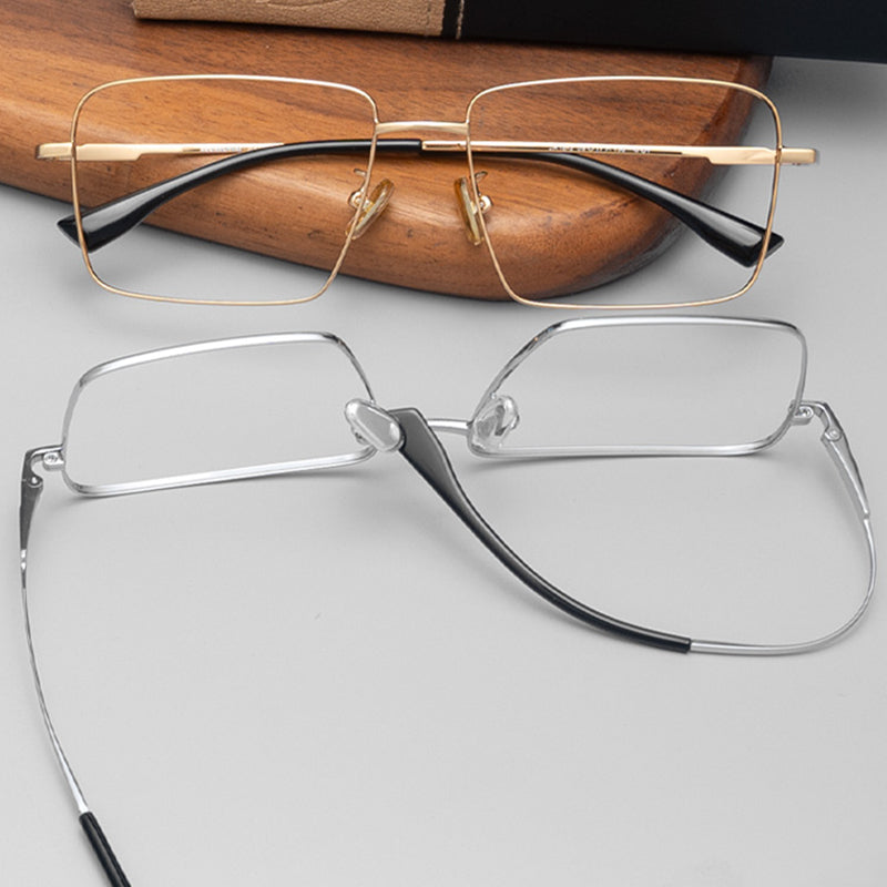 Rechteckige Brillen EF1003 - Weite Fassungen für Männer mit größeren Köpfen