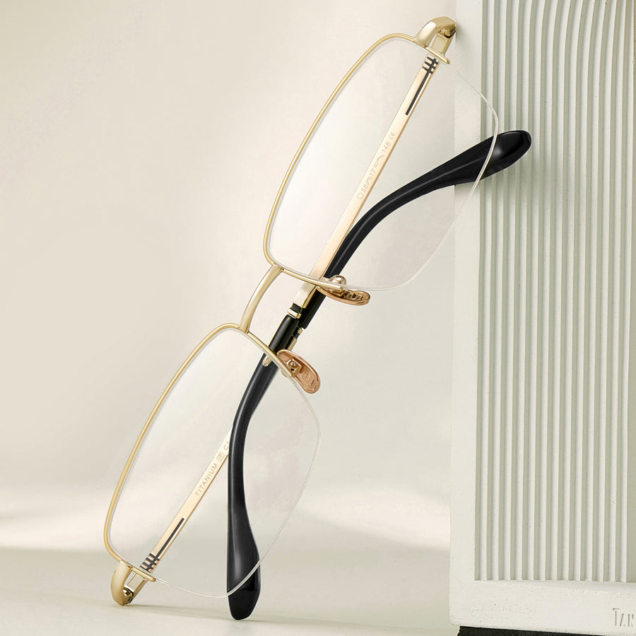 Rechteckige Brillen EF1069 - Weite Fassungen für Männer mit größeren Köpfen