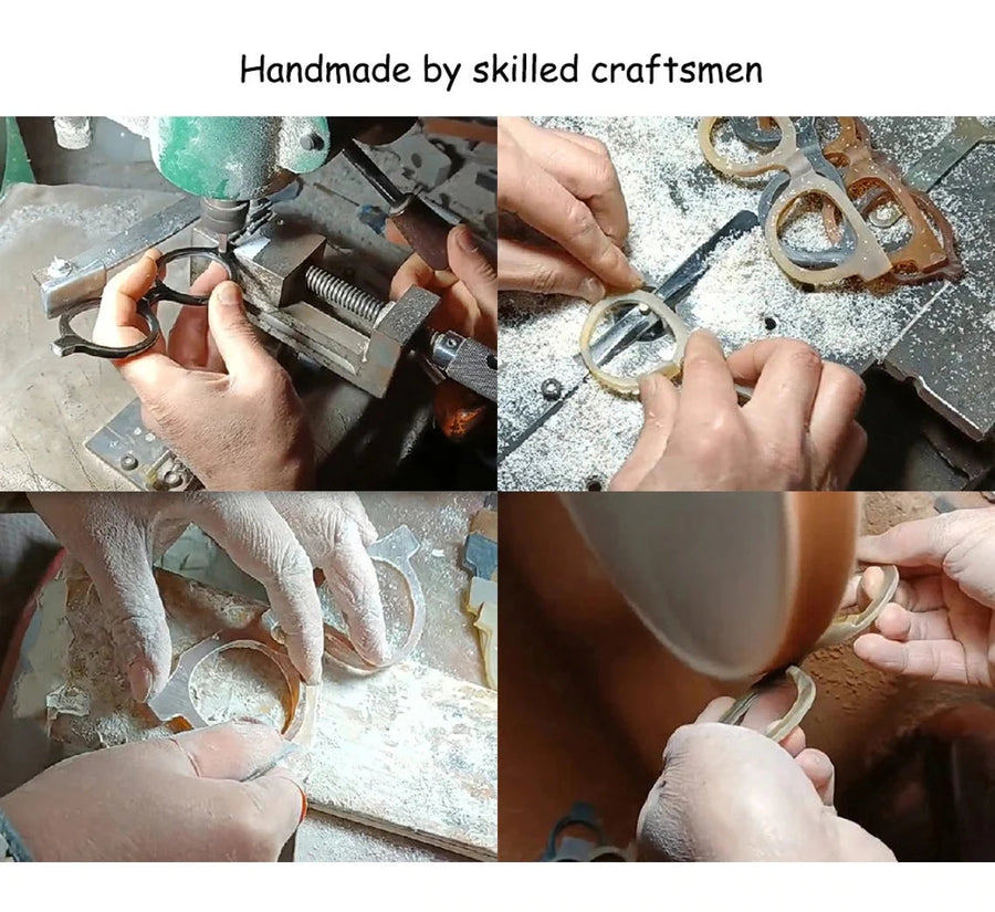 Büffelhorn Runde Brillen NJ1007