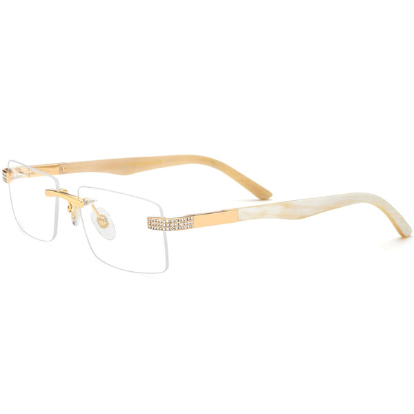 Büffelhorn Rechteckige Brillen A1948