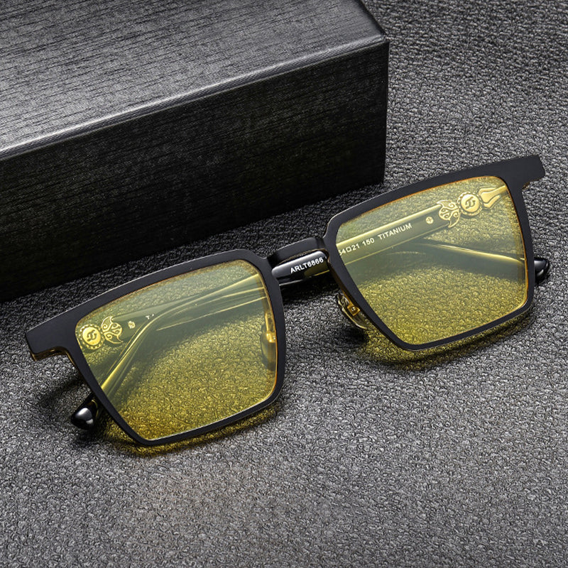 Quadratische Flip Up Brillen EF1089 - Weite Fassungen für Männer mit größeren Köpfen