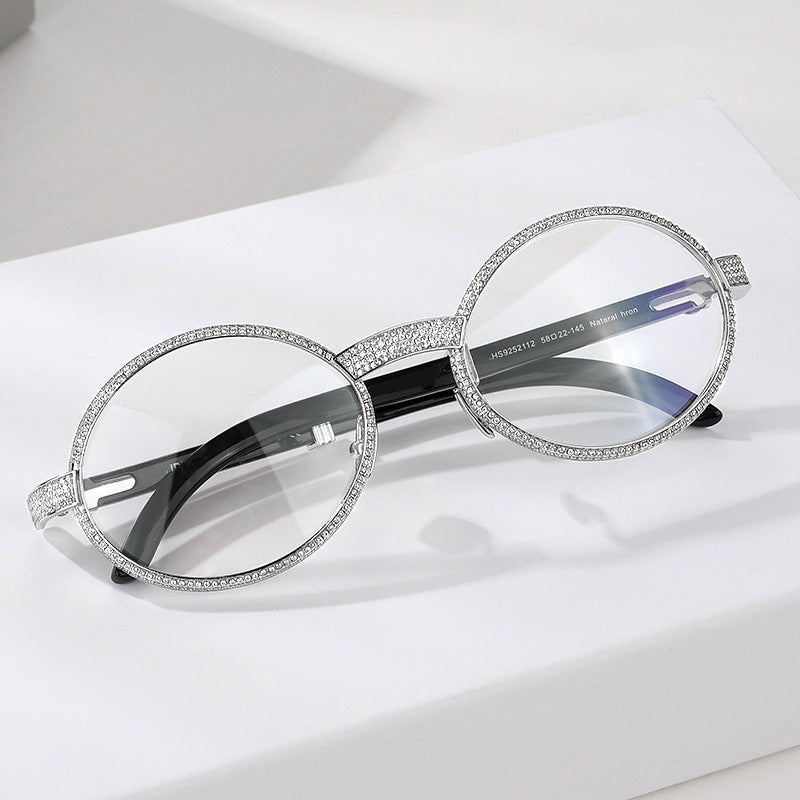 925 Silver Büffelhorn Ovale Brillen BR1359